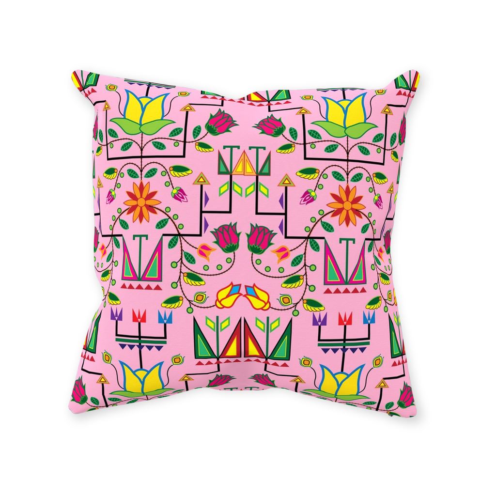 Geometric Floral Summer - Sunset Throw Pillows 49 Dzine With Zipper Spun Polyester 14x14 inch