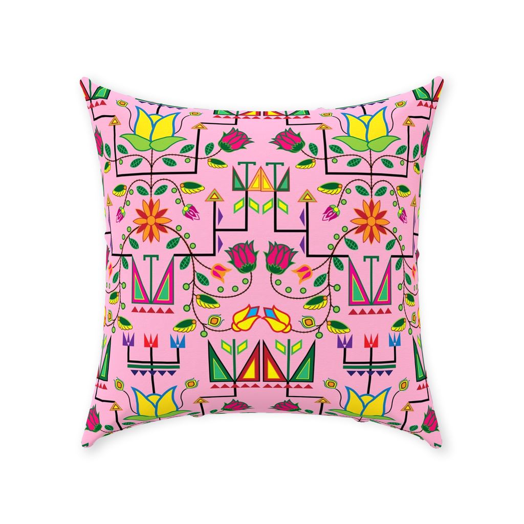 Geometric Floral Summer - Sunset Throw Pillows 49 Dzine With Zipper Spun Polyester 18x18 inch