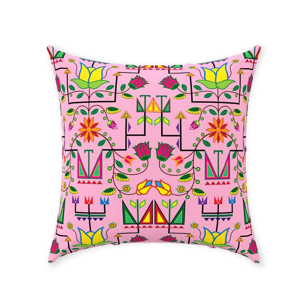 Geometric Floral Summer - Sunset Throw Pillows 49 Dzine Without Zipper Spun Polyester 18x18 inch