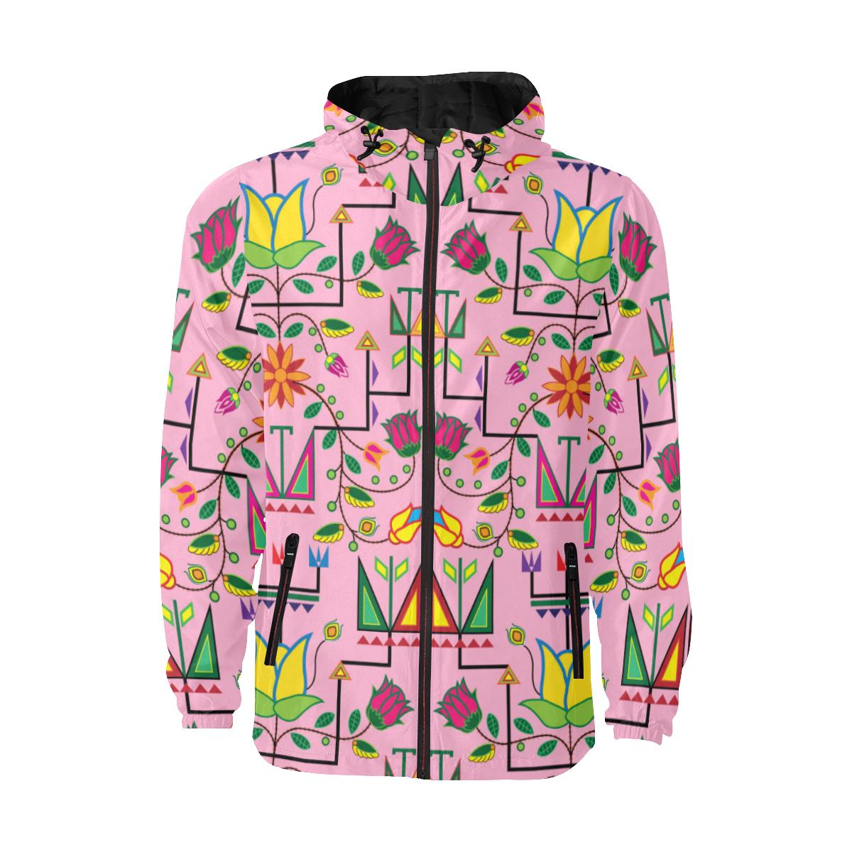Geometric Floral Summer - Sunset Unisex Quilted Coat All Over Print Quilted Windbreaker for Men (H35) e-joyer 