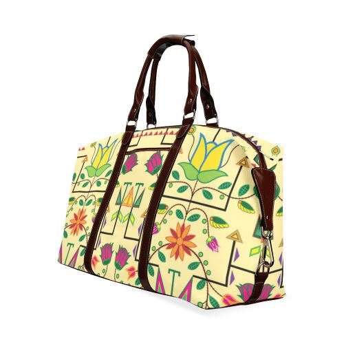 Geometric Floral Summer-Vanilla Classic Travel Bag (Model 1643) Remake Classic Travel Bags (1643) e-joyer 