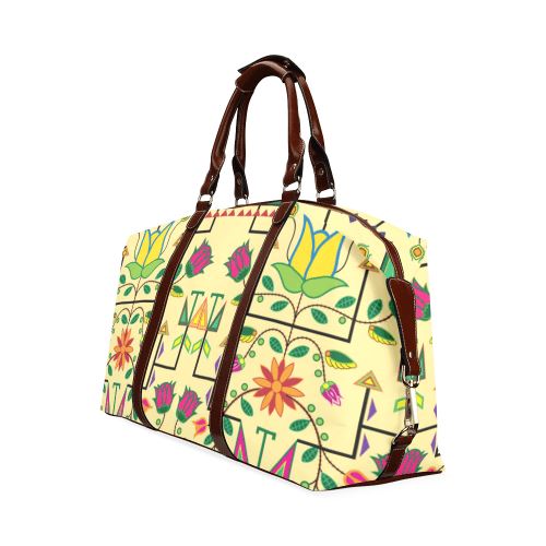 Geometric Floral Summer-Vanilla Classic Travel Bag (Model 1643) Remake Classic Travel Bags (1643) e-joyer 