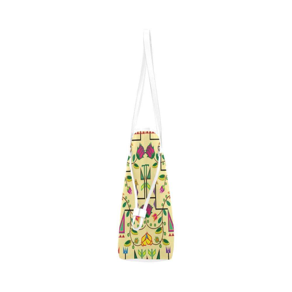 Geometric Floral Summer - Vanilla Clover Canvas Tote Bag (Model 1661) Clover Canvas Tote Bag (1661) e-joyer 