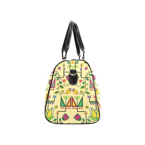 Geometric Floral Summer-Vanilla Waterproof Travel Bag