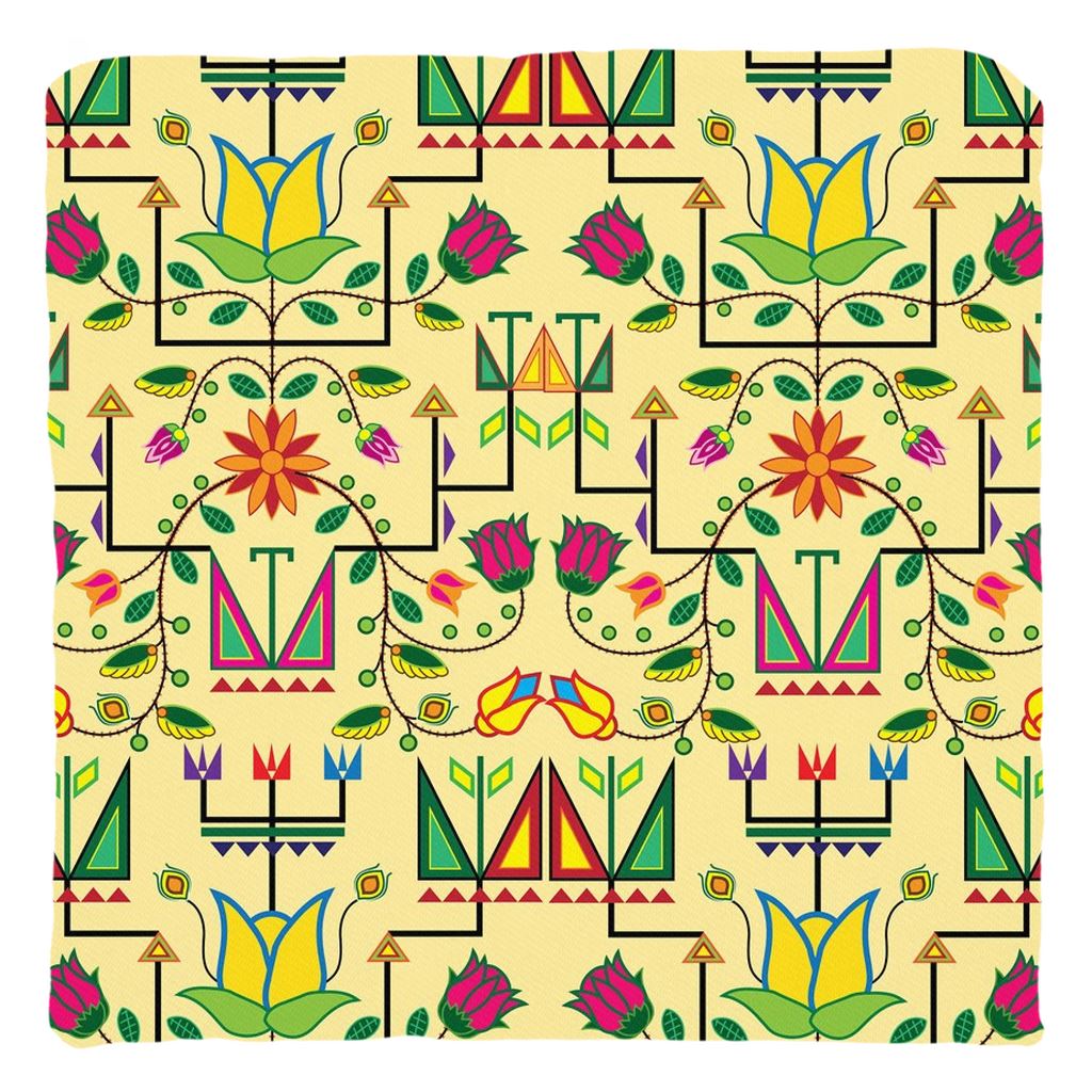 Geometric Floral Summer-Vanilla Throw Pillows 49 Dzine 