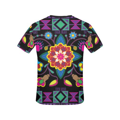 Geometric Floral Winter All Over Print T-shirt for Women/Large Size (USA Size) (Model T40) All Over Print T-Shirt for Women/Large (T40) e-joyer 