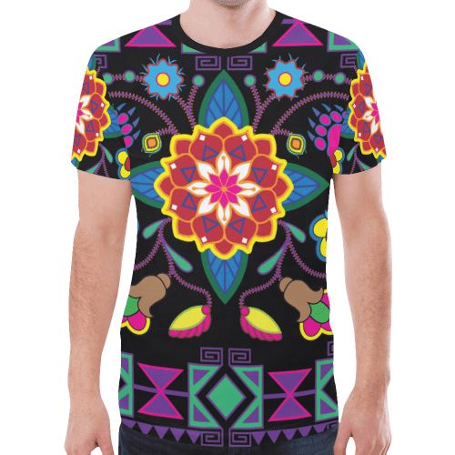 Geometric Floral Winter New All Over Print T-shirt for Men (Model T45) New All Over Print T-shirt for Men (T45) e-joyer 