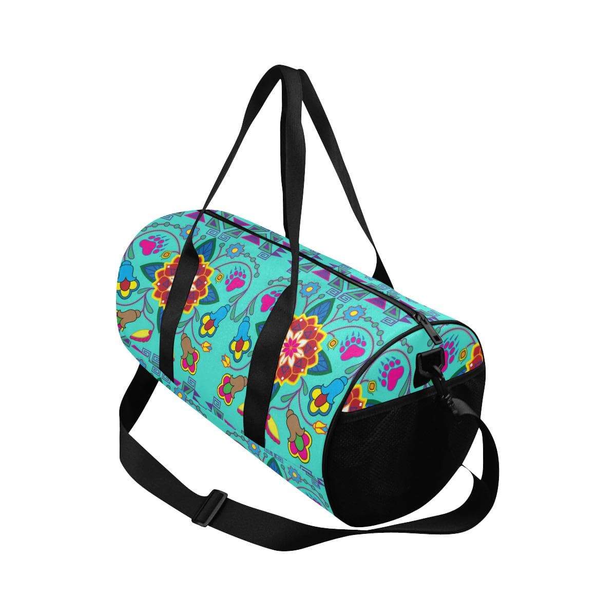 Geometric Floral Winter - Sky Duffle Bag (Model 1679) Duffle Bag (1679) e-joyer 