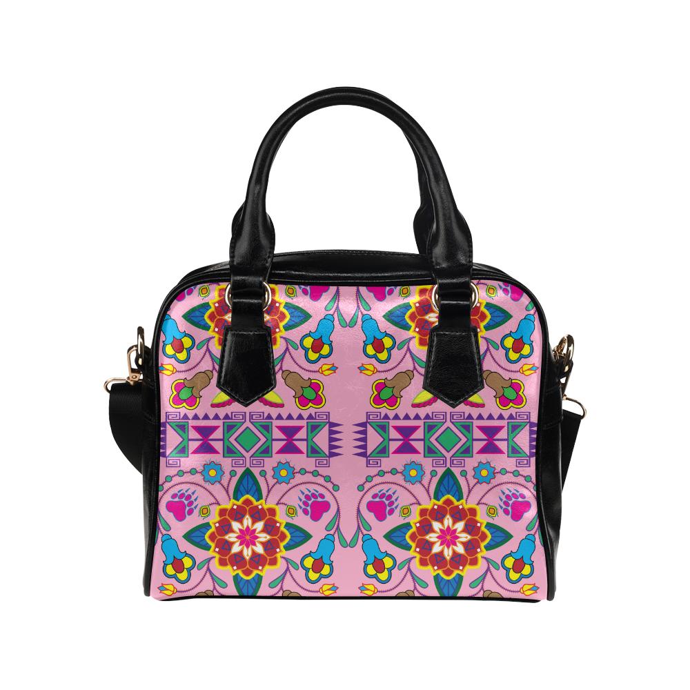 Geometric Floral Winter-Sunset Shoulder Handbag (Model 1634) Shoulder Handbags (1634) e-joyer 