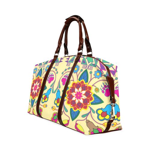 Geometric Floral Winter-Vanilla Classic Travel Bag (Model 1643) Remake Classic Travel Bags (1643) e-joyer 