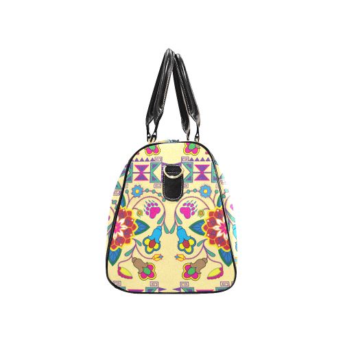 Geometric Floral Winter-Vanilla Waterproof Travel Bag