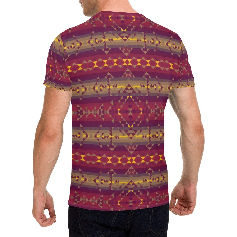 Gold Wool All Over Print T-Shirt for Men (USA Size) (Model T40) All Over Print T-Shirt for Men (T40) e-joyer 