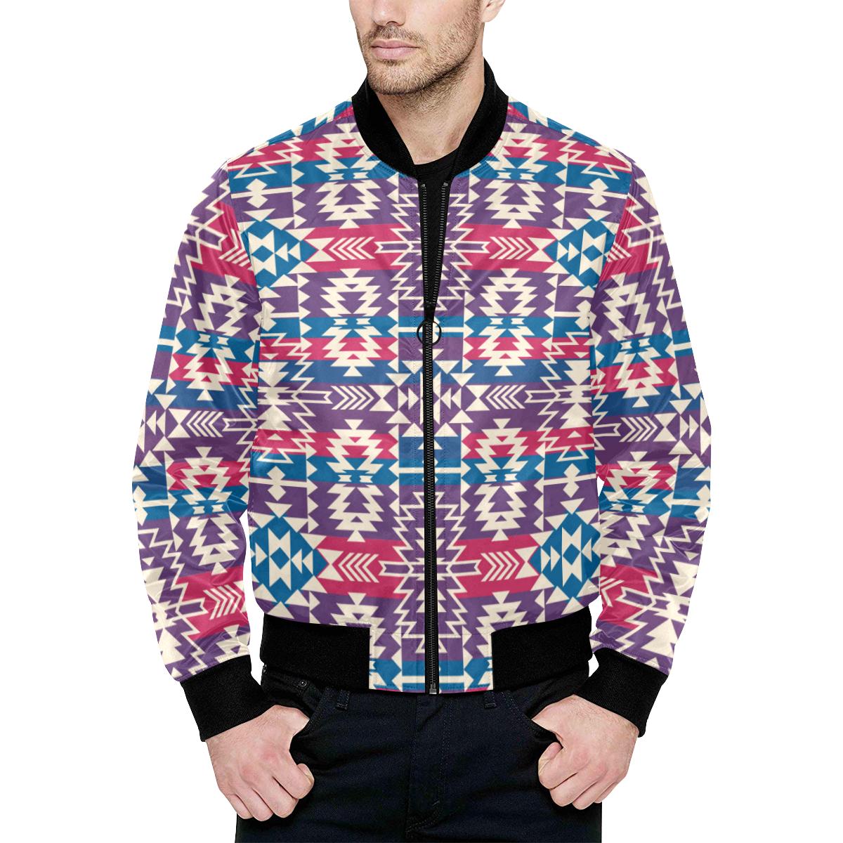 Grand Entry Women's Fancy Unisex Heavy Bomber Jacket with Quilted Lining All Over Print Quilted Jacket for Men (H33) e-joyer 