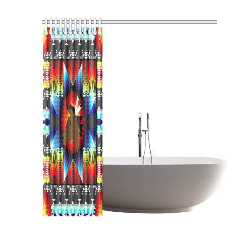 Horse with Feathers Star Shower Curtain 60"x72" Shower Curtain 60"x72" e-joyer 