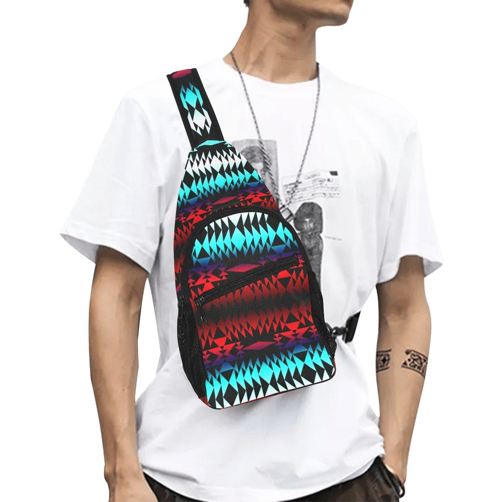 In Between Two Worlds All Over Print Chest Bag (Model 1719) All Over Print Chest Bag (1719) e-joyer 