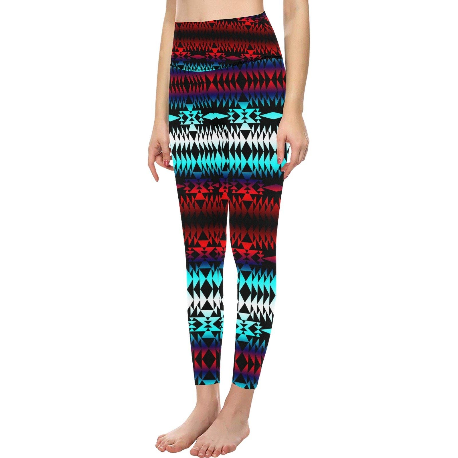 In Between Two Worlds All Over Print High-Waisted Leggings (Model L36) High-Waisted Leggings (L36) e-joyer 