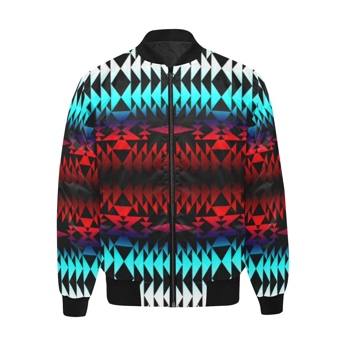 In Between Two Worlds All Over Print Quilted Bomber Jacket for Men (Model H33) All Over Print Quilted Jacket for Men (H33) e-joyer 