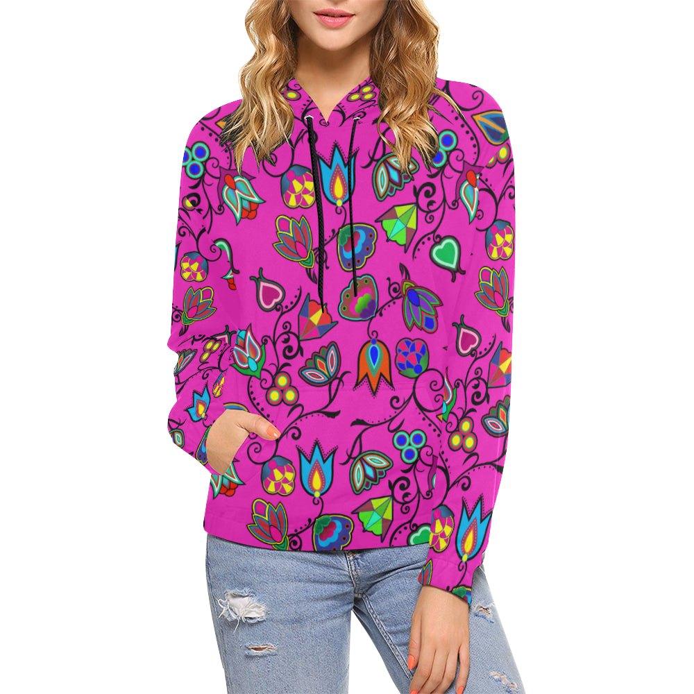 Indigenous Paisley All Over Print Hoodie for Women (USA Size) (Model H13) Hoodie e-joyer 