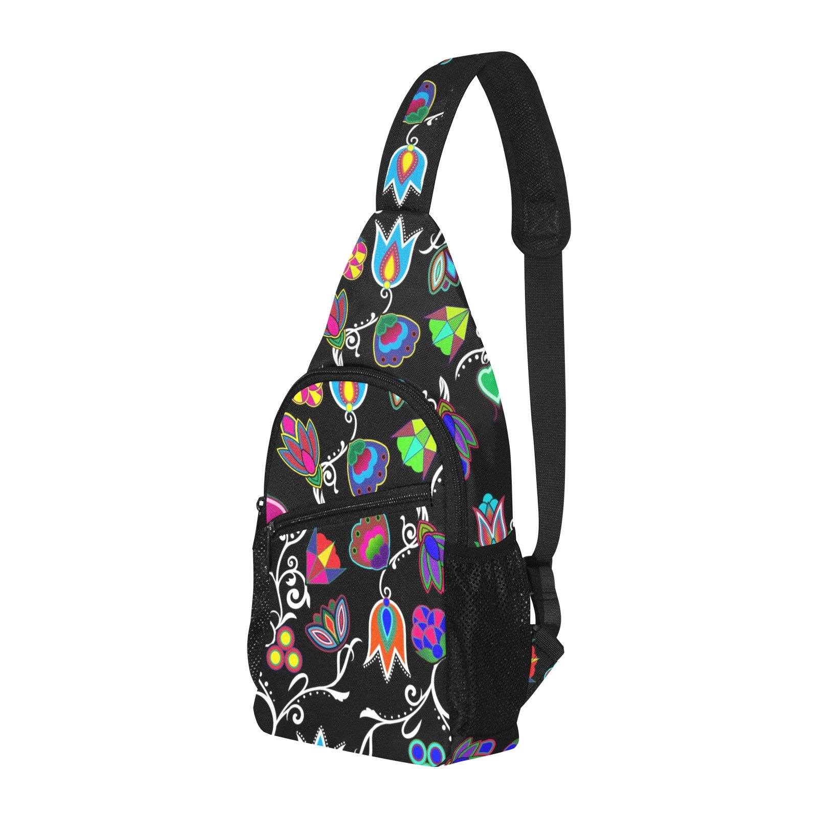 Indigenous Paisley Black All Over Print Chest Bag (Model 1719) All Over Print Chest Bag (1719) e-joyer 