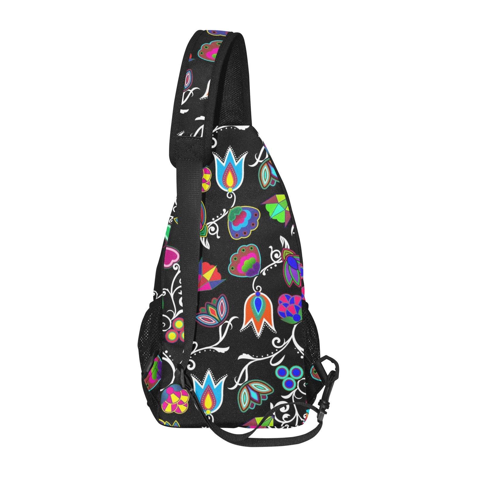 Indigenous Paisley Black All Over Print Chest Bag (Model 1719) All Over Print Chest Bag (1719) e-joyer 