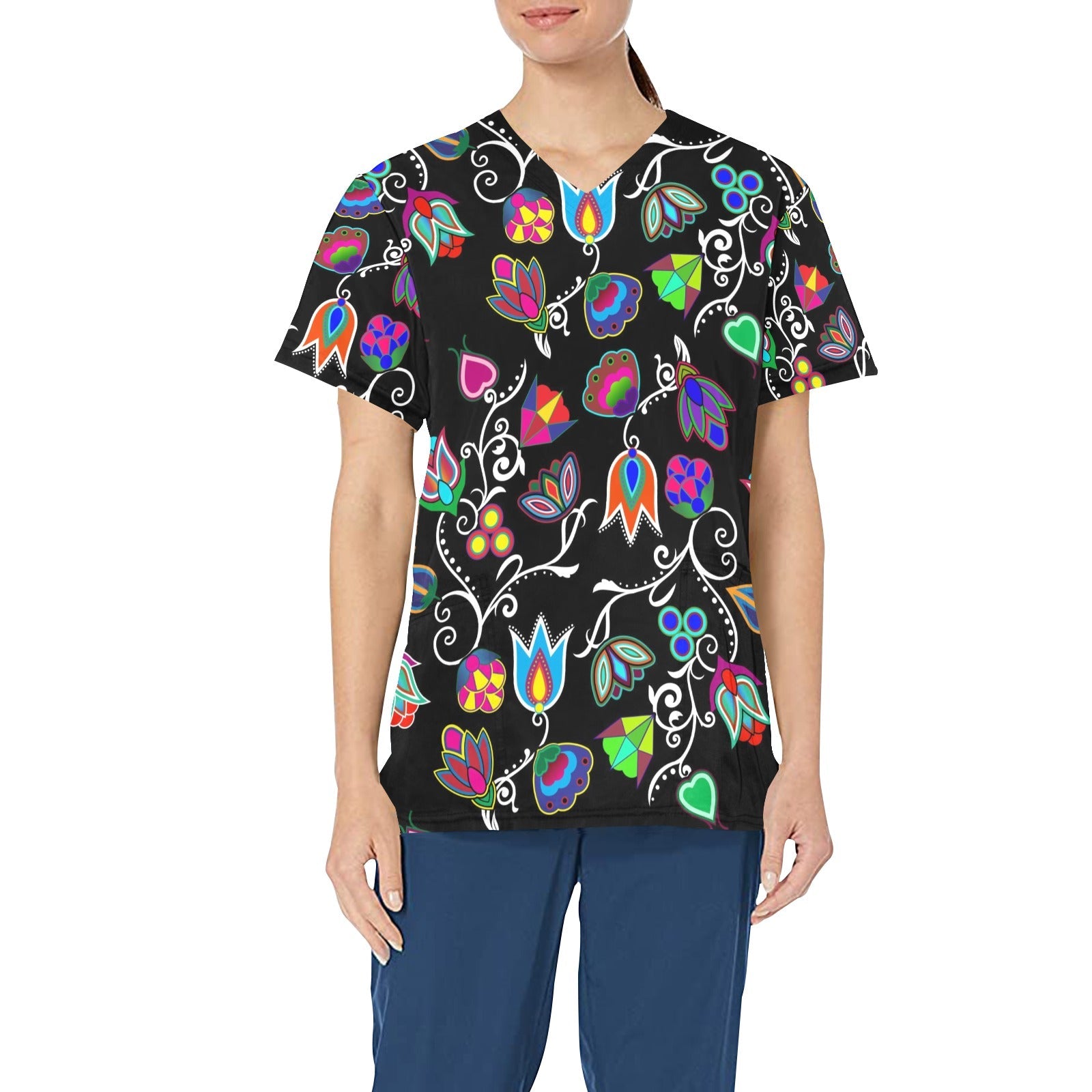 Patriotic print clearance scrub tops