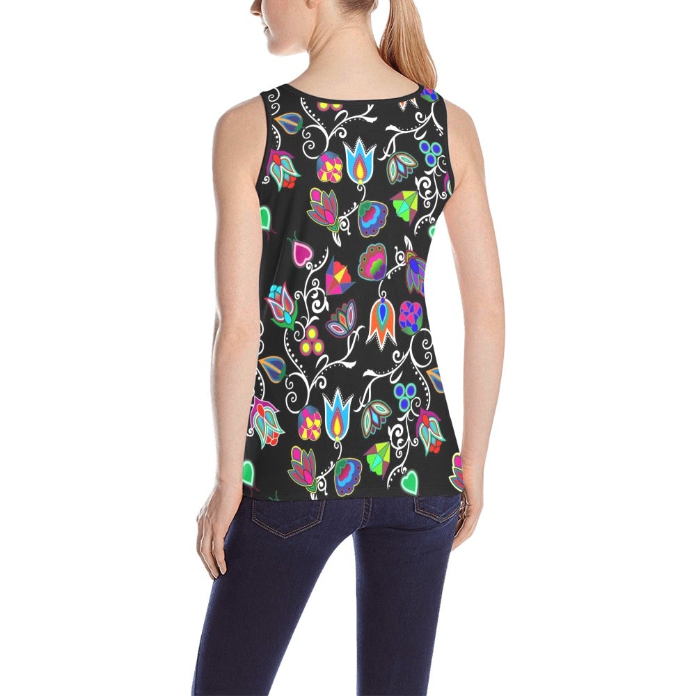 Indigenous Paisley Black All Over Print Tank Top for Women (Model T43) All Over Print Tank Top for Women (T43) e-joyer 