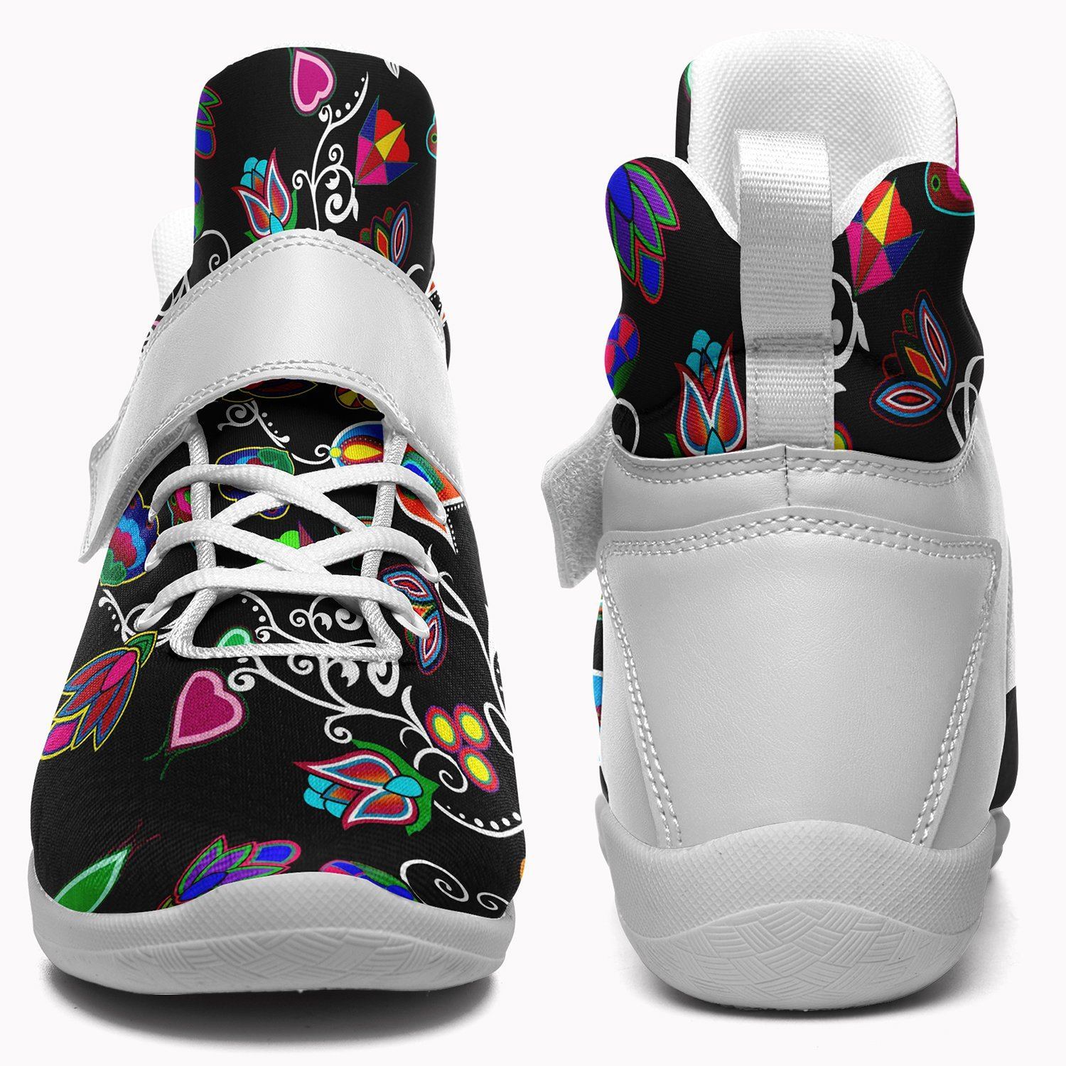 Indigenous Paisley Black Ipottaa Basketball / Sport High Top Shoes - White Sole 49 Dzine 