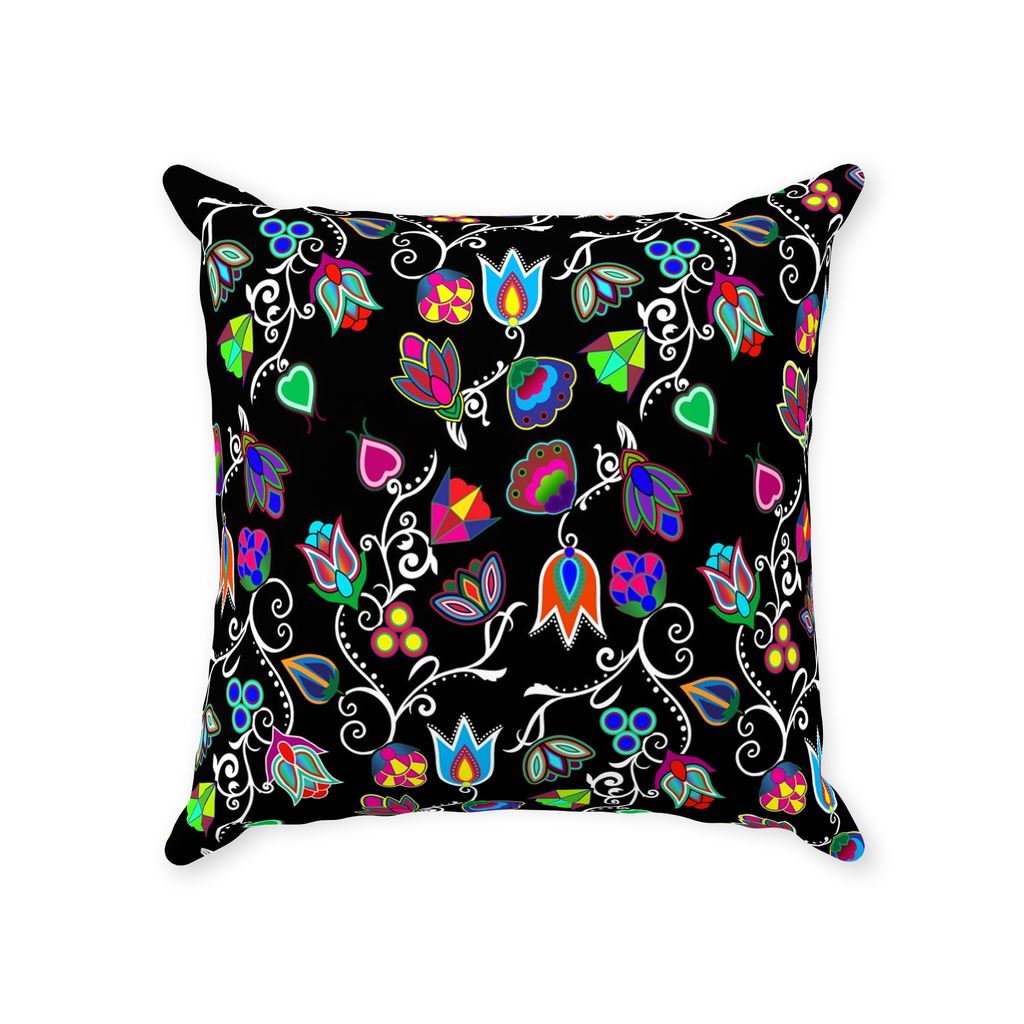 Indigenous Paisley - Black Throw Pillows 49 Dzine With Zipper Poly Twill 14x14 inch
