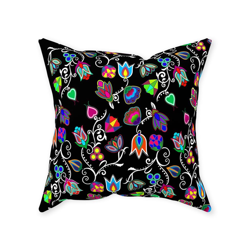 Indigenous Paisley - Black Throw Pillows 49 Dzine With Zipper Poly Twill 16x16 inch
