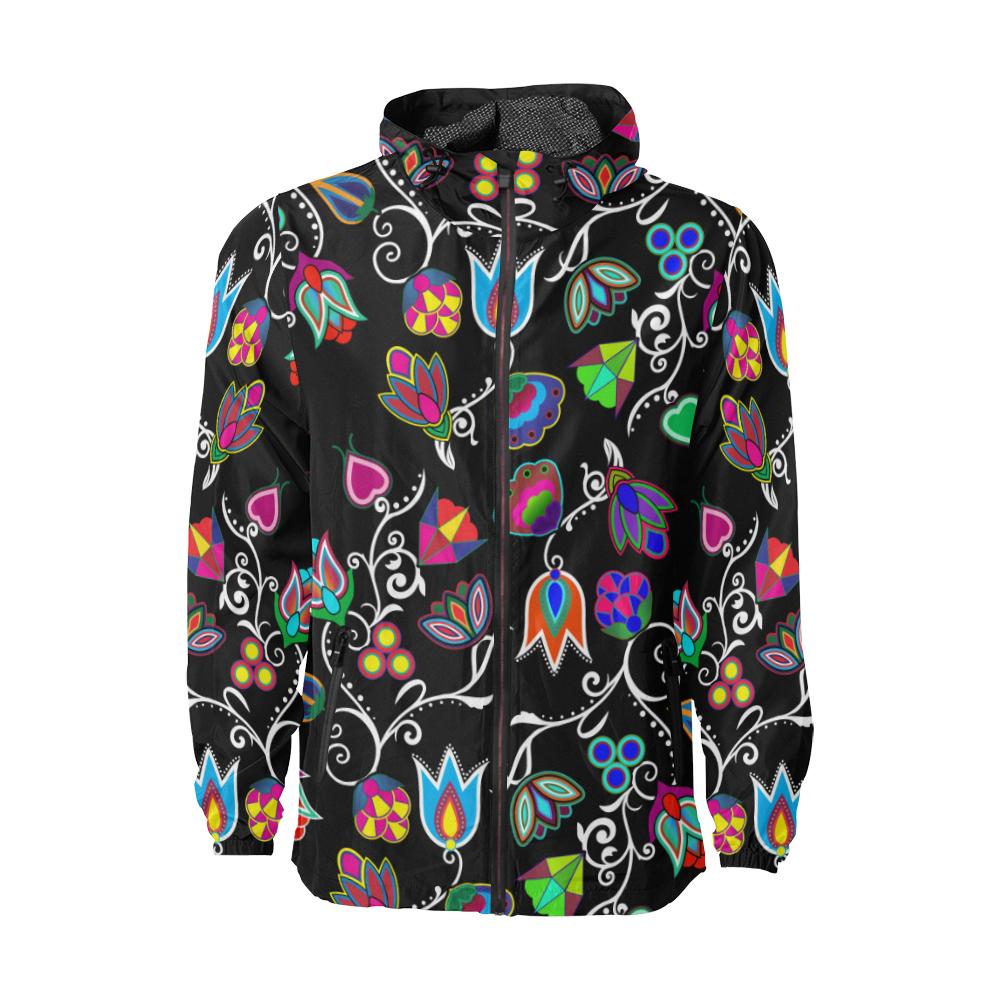 Indigenous Paisley Black Unisex All Over Print Windbreaker (Model H23) All Over Print Windbreaker for Men (H23) e-joyer 