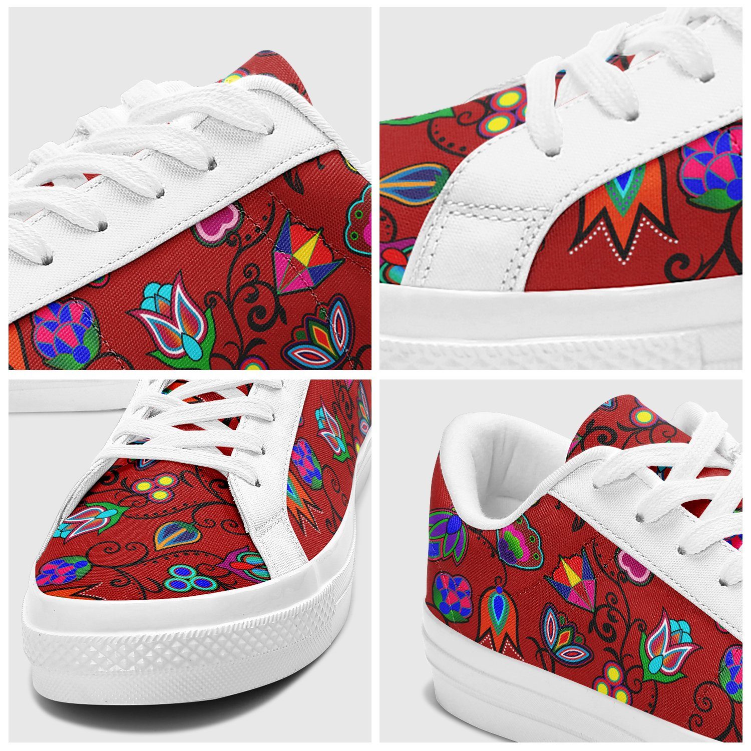 Indigenous Paisley Dahlia Aapisi Low Top Canvas Shoes White Sole 49 Dzine 