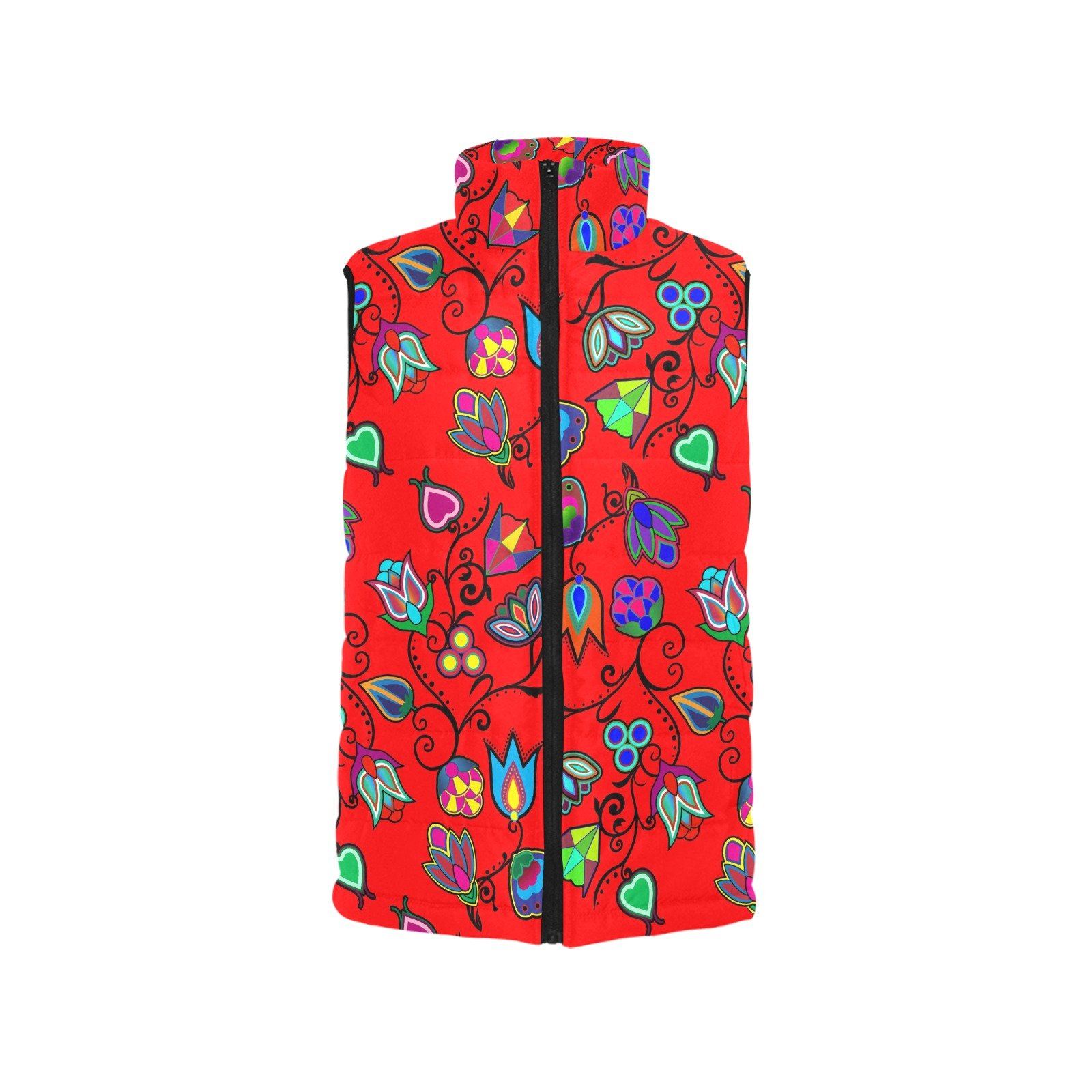 Indigenous Paisley Dahlia Men's Padded Vest Jacket (Model H44) Men's Padded Vest Jacket (H44) e-joyer 