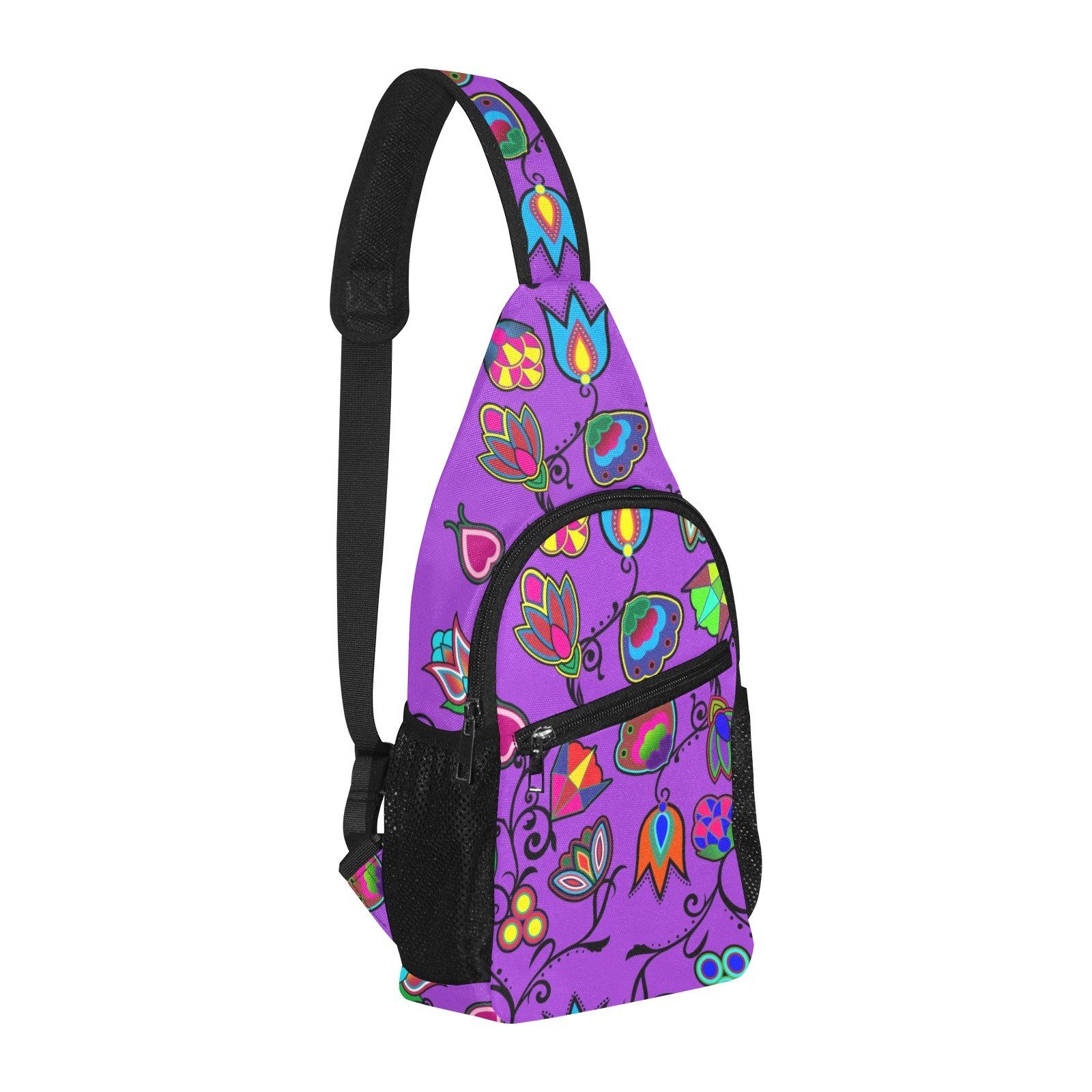 Indigenous Paisley Dark Orchid All Over Print Chest Bag (Model 1719) All Over Print Chest Bag (1719) e-joyer 