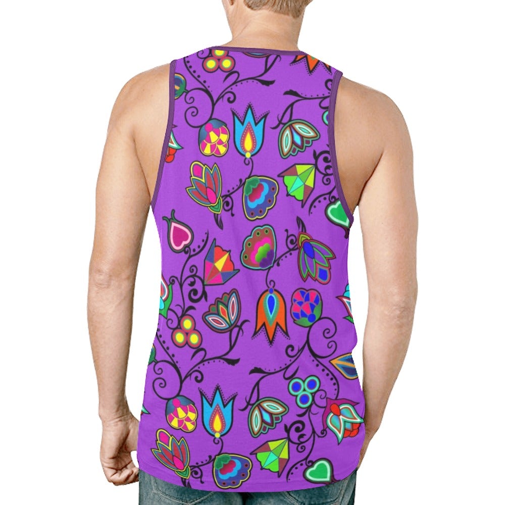 Indigenous Paisley Dark Orchid New All Over Print Tank Top for Men (Model T46) New All Over Print Tank Top for Men (T46) e-joyer 