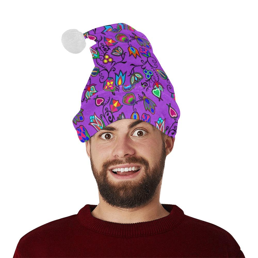 Indigenous Paisley Dark Orchid Santa Hat Santa Hat e-joyer 