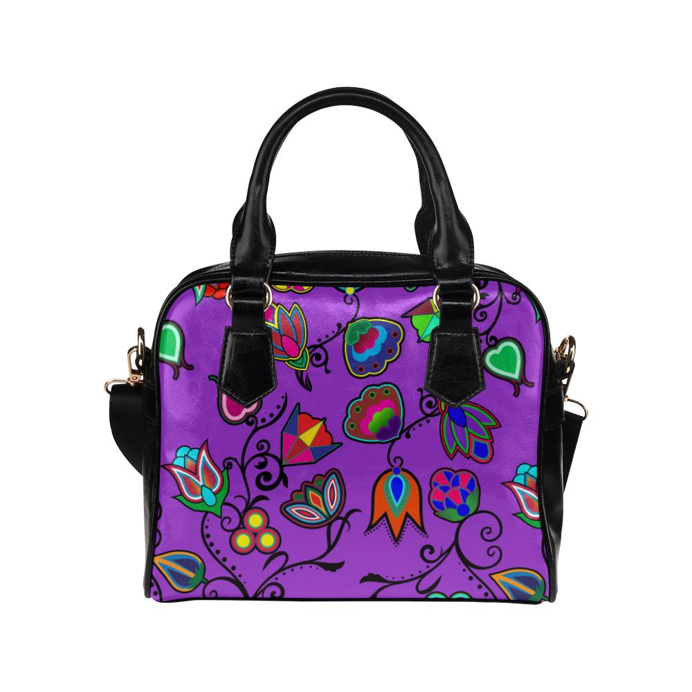 Indigenous Paisley - Dark Orchid Shoulder Handbag (Model 1634) Shoulder Handbags (1634) e-joyer 