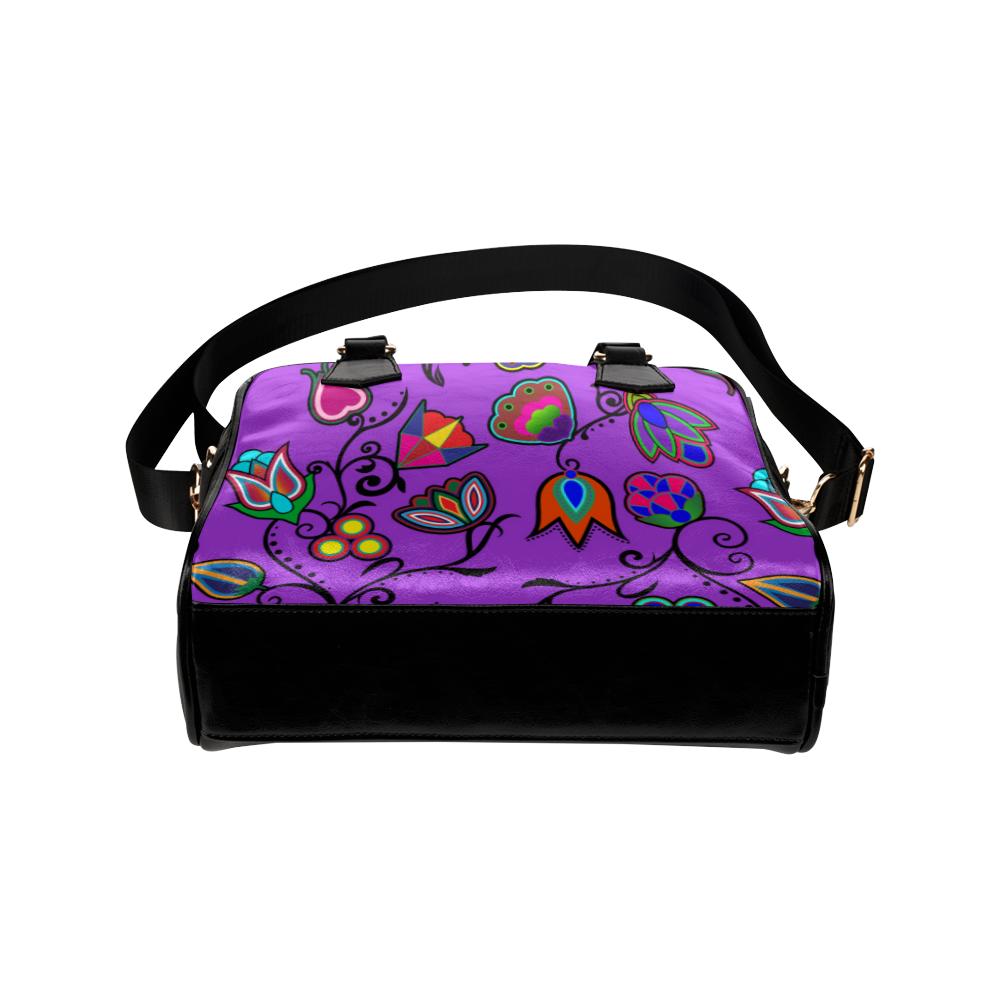 Indigenous Paisley - Dark Orchid Shoulder Handbag (Model 1634) Shoulder Handbags (1634) e-joyer 