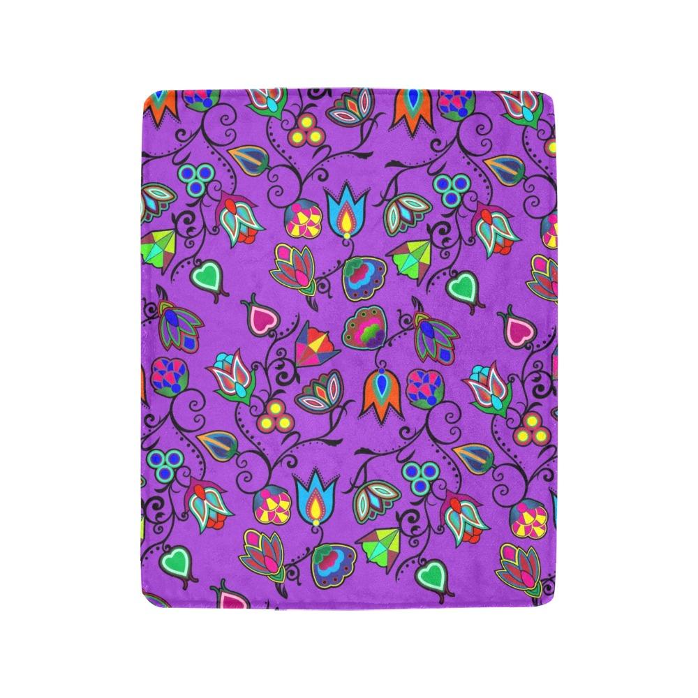 Indigenous Paisley Dark Orchid Ultra-Soft Micro Fleece Blanket 40"x50" Ultra-Soft Blanket 40''x50'' e-joyer 