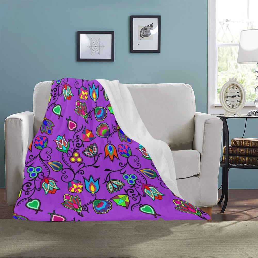 Indigenous Paisley Dark Orchid Ultra-Soft Micro Fleece Blanket 40"x50" Ultra-Soft Blanket 40''x50'' e-joyer 