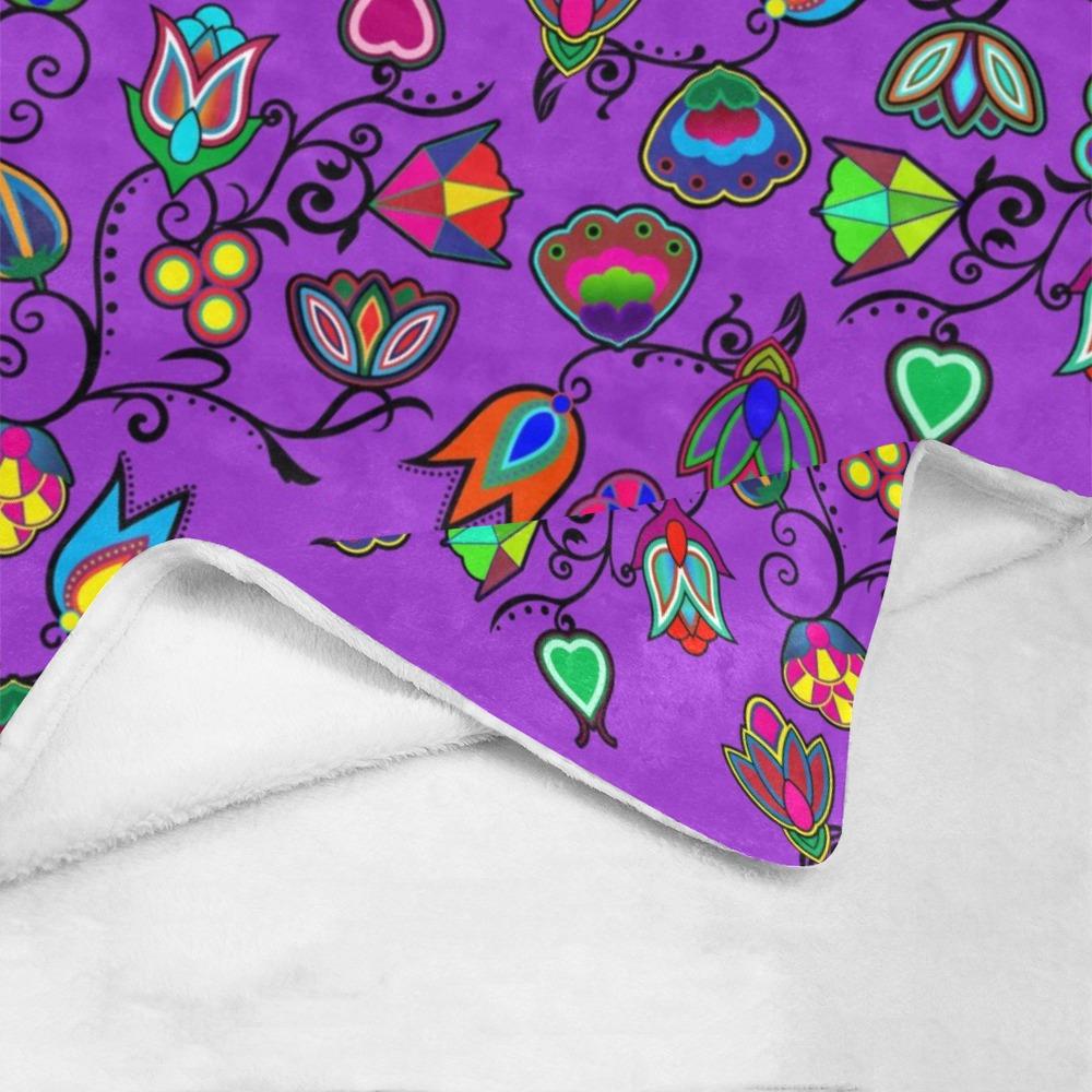 Indigenous Paisley Dark Orchid Ultra-Soft Micro Fleece Blanket 60"x80" Ultra-Soft Blanket 60''x80'' e-joyer 