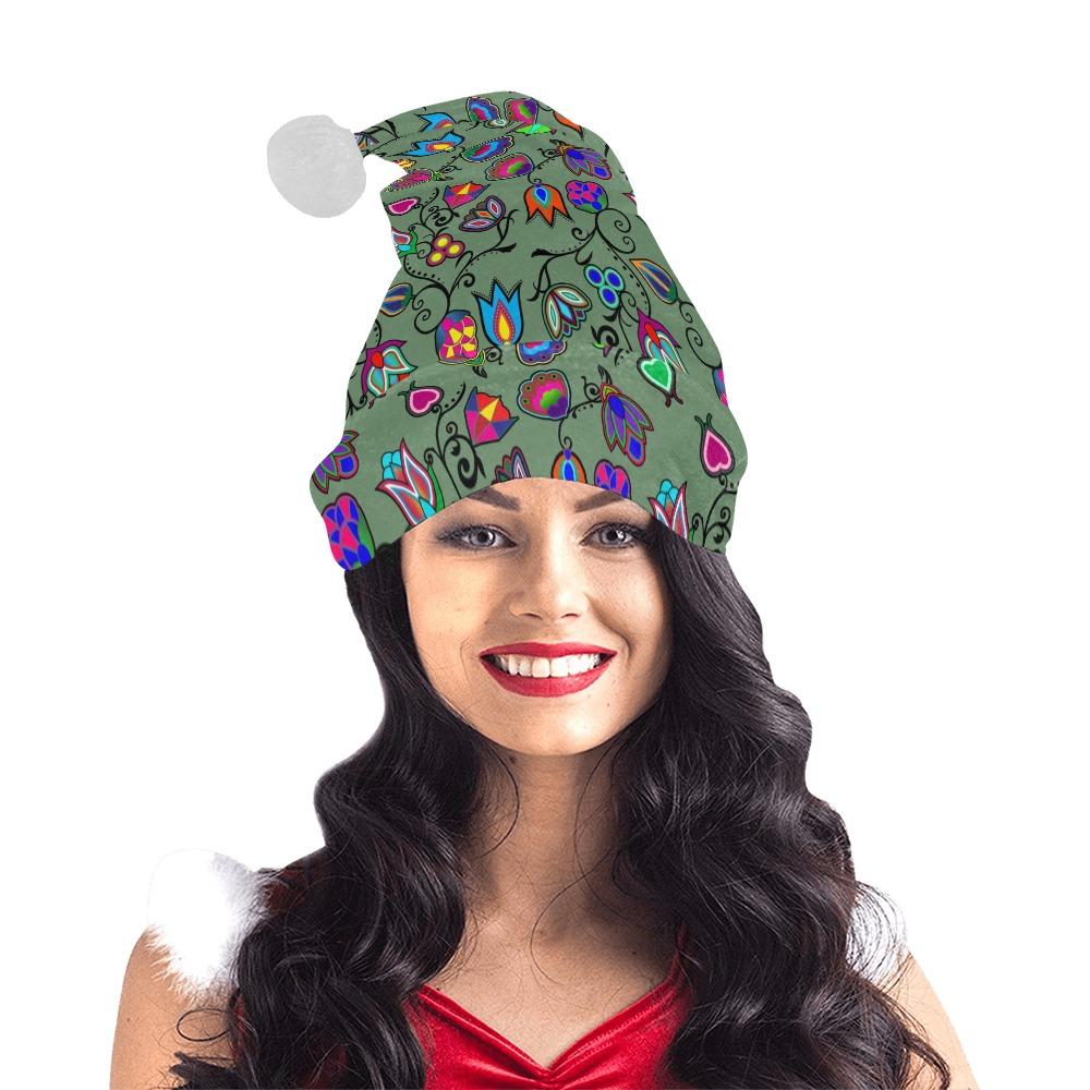 Indigenous Paisley Dark Sea Santa Hat Santa Hat e-joyer 