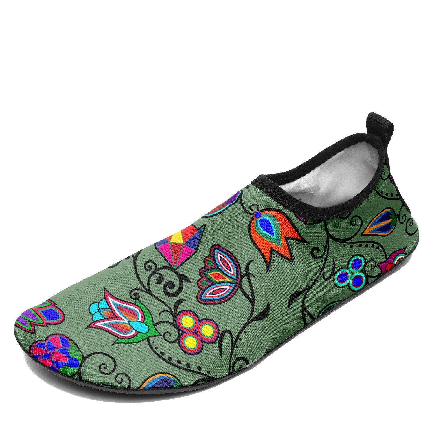 Indigenous Paisley Dark Sea Sockamoccs Kid's Slip On Shoes Herman 