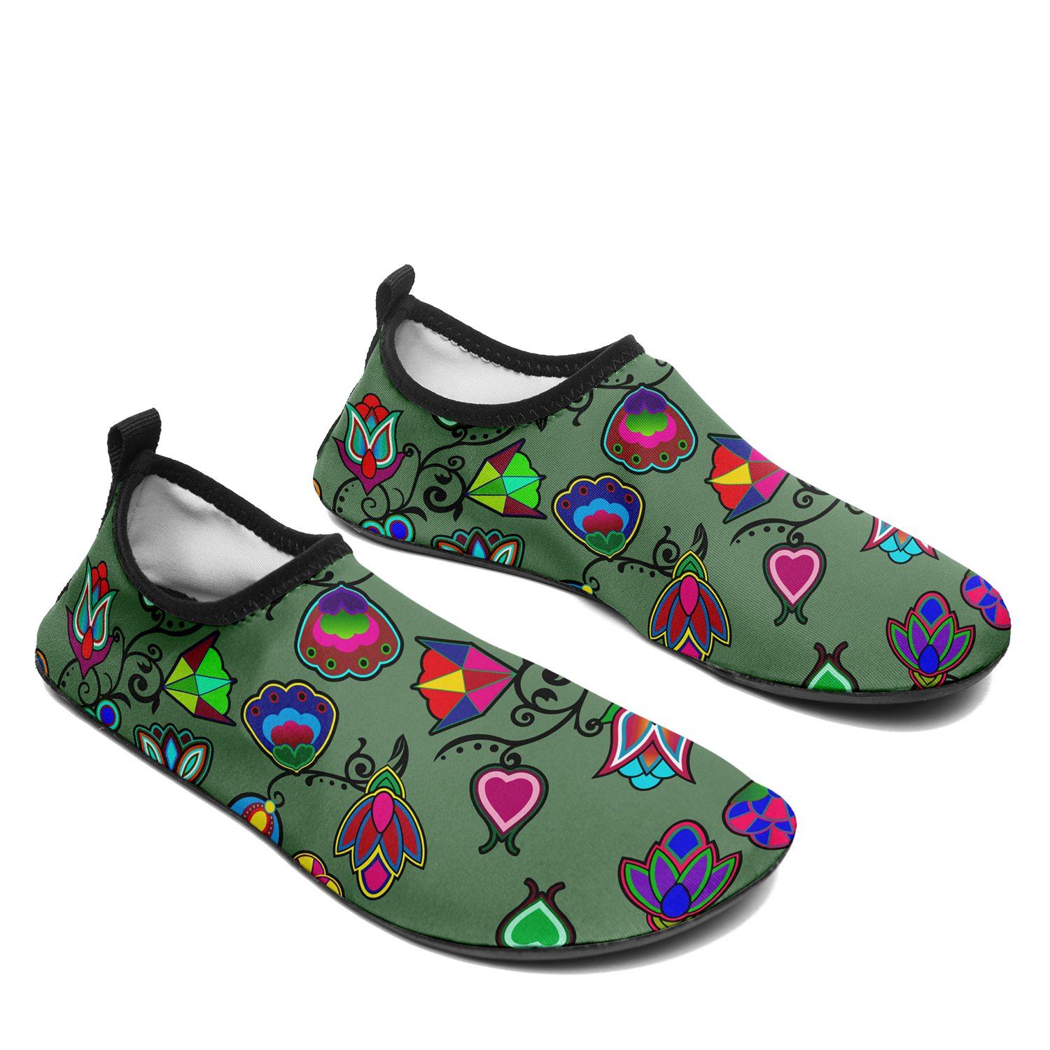 Indigenous Paisley Dark Sea Sockamoccs Kid's Slip On Shoes Herman 