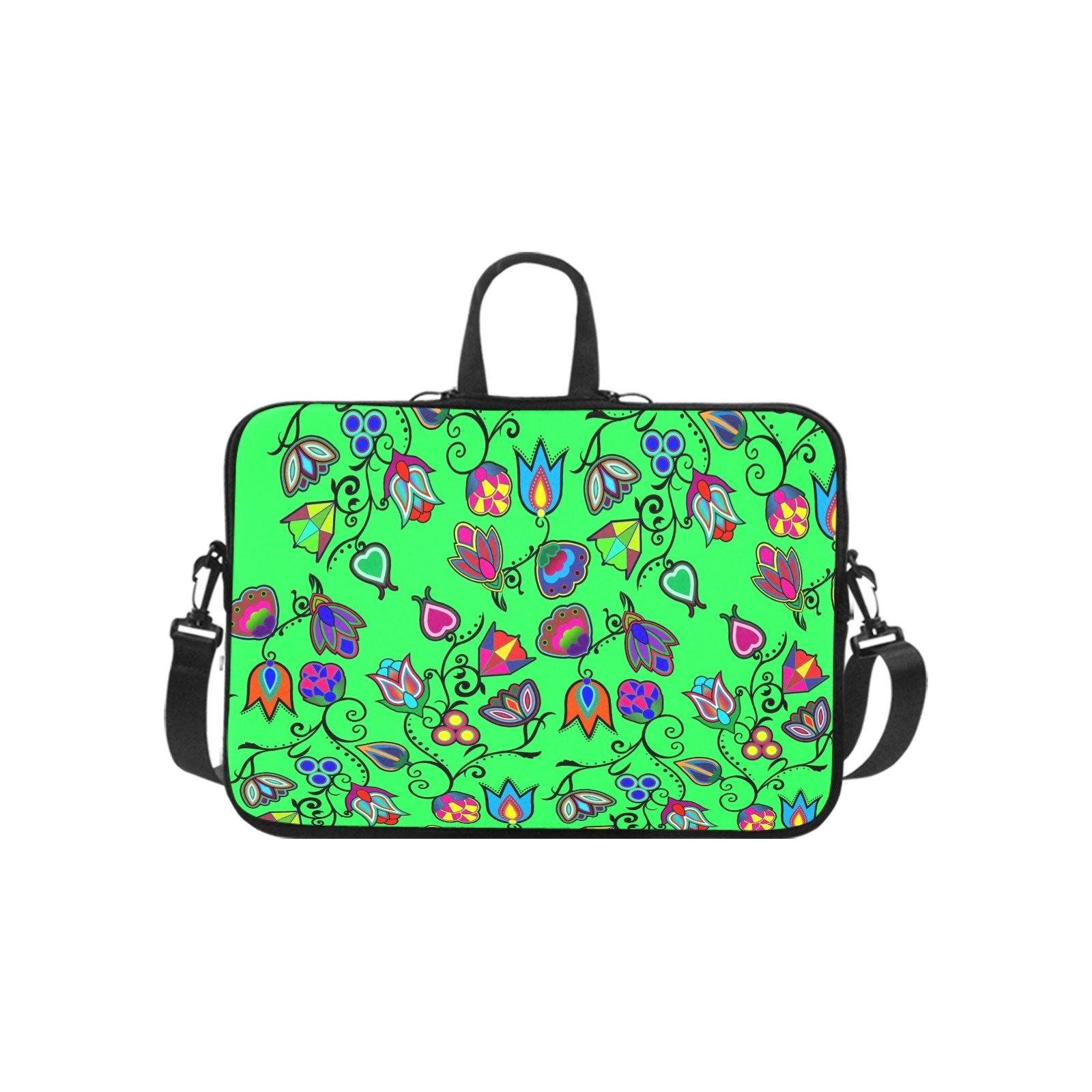 Indigenous Paisley Green Laptop Handbags 17" bag e-joyer 