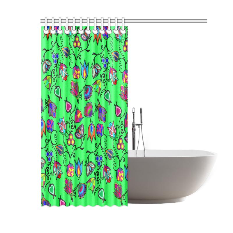 Indigenous Paisley - Green Shower Curtain 60"x72" Shower Curtain 60"x72" e-joyer 