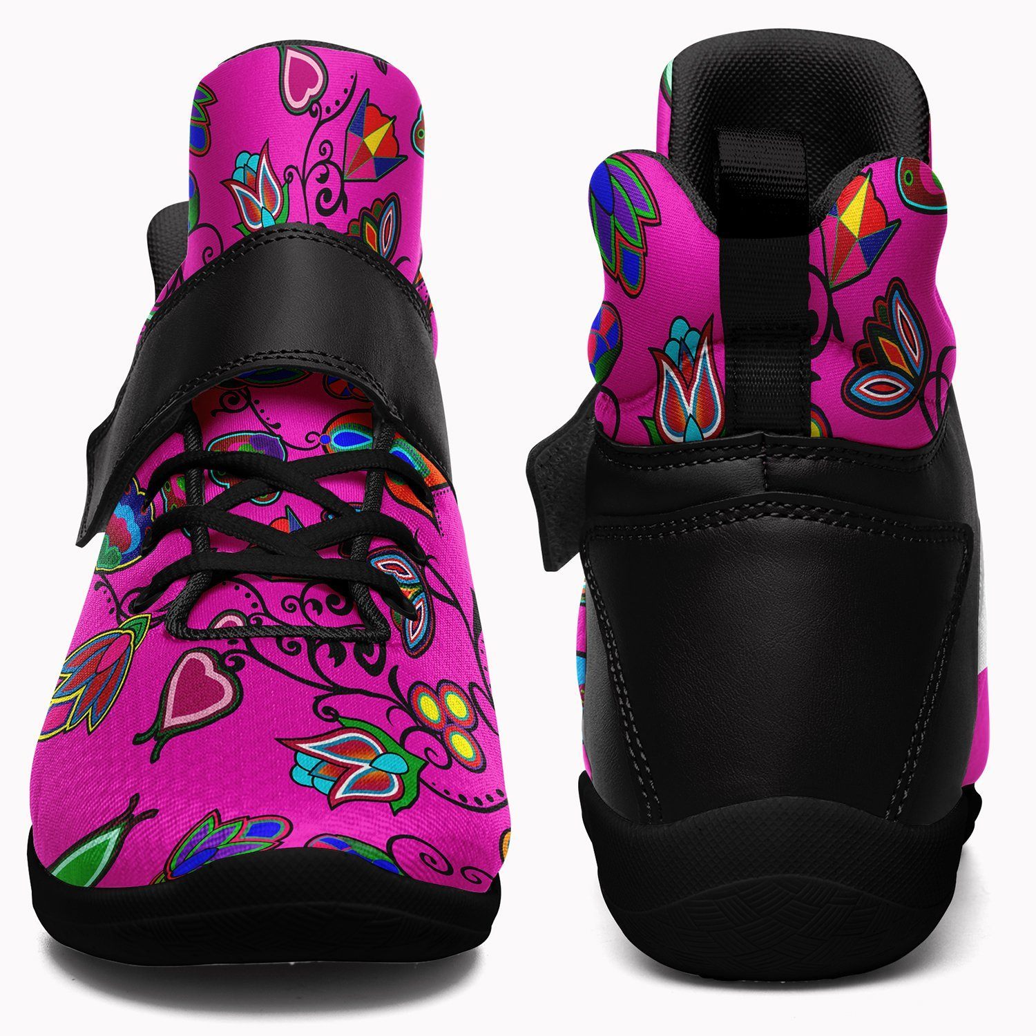 Indigenous Paisley Ipottaa Basketball / Sport High Top Shoes - Black Sole 49 Dzine 