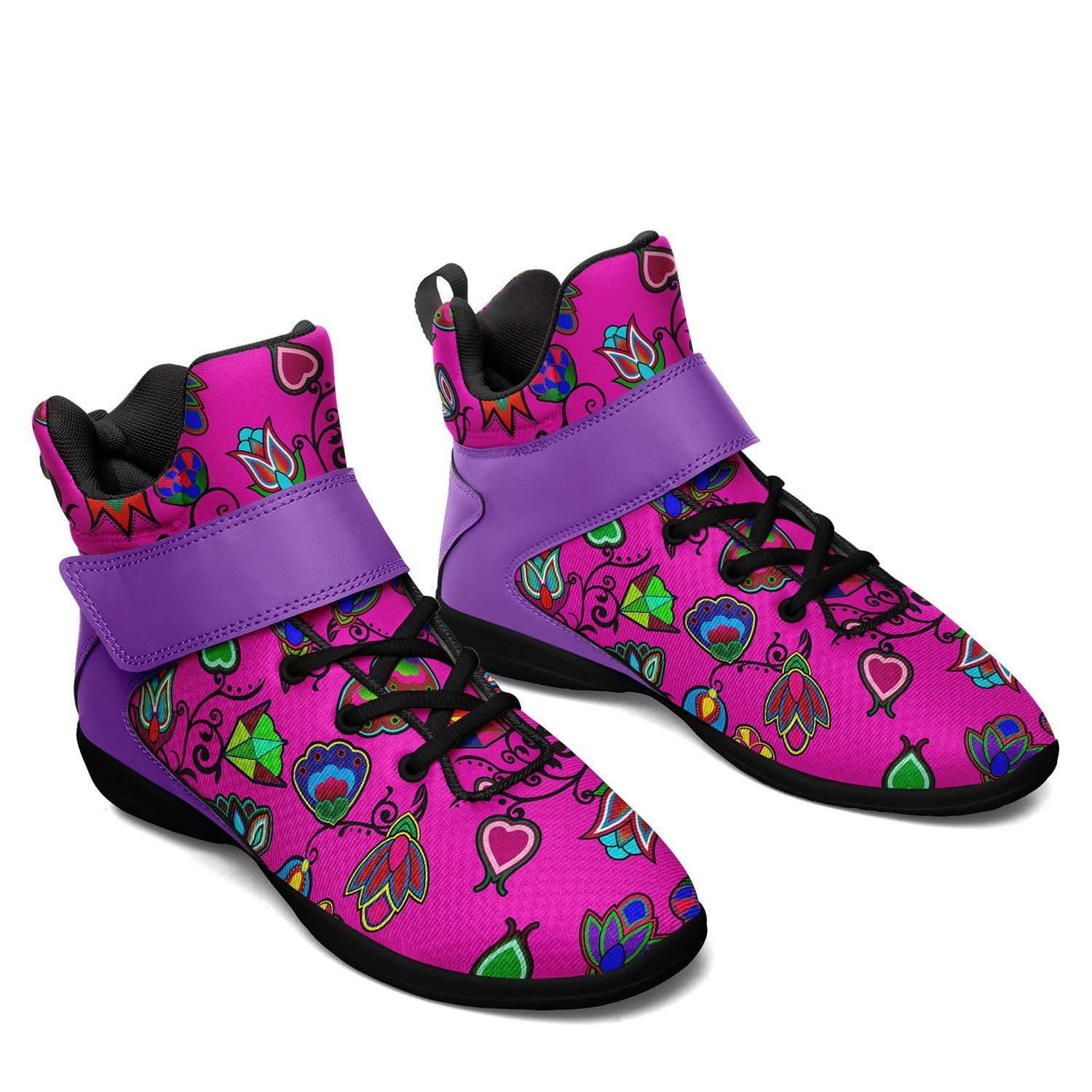 Indigenous Paisley Ipottaa Basketball / Sport High Top Shoes - Black Sole 49 Dzine 