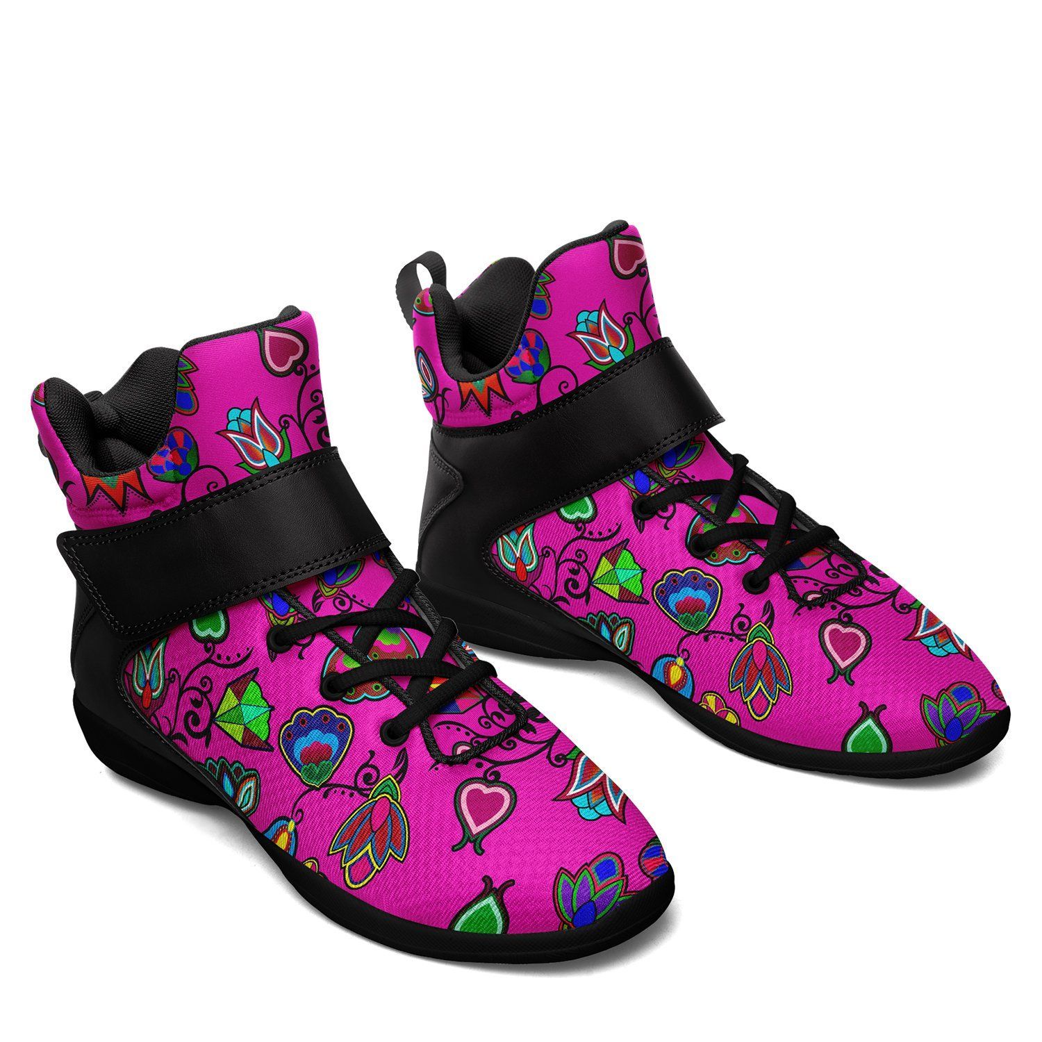 Indigenous Paisley Ipottaa Basketball / Sport High Top Shoes - Black Sole 49 Dzine 