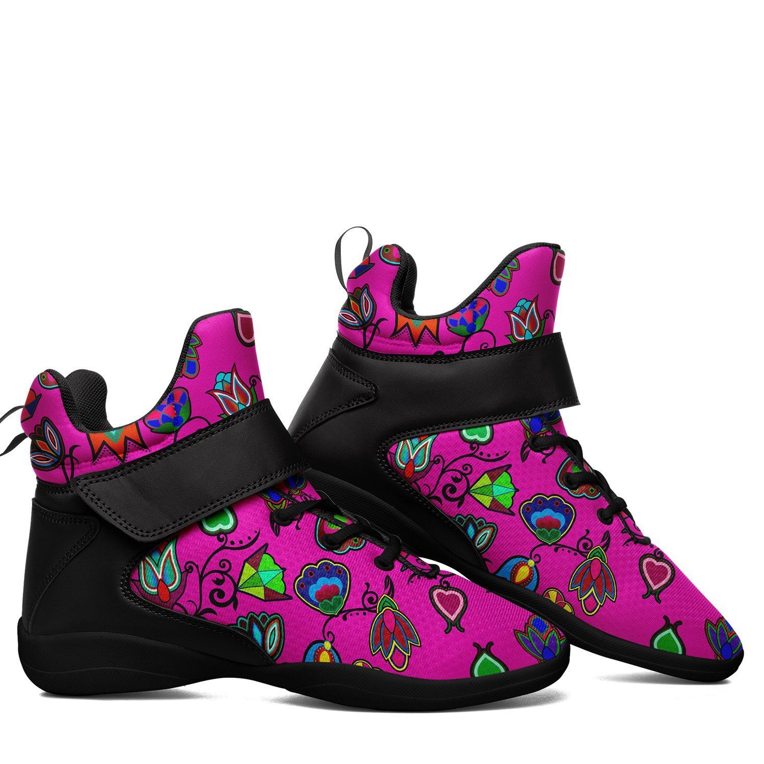 Indigenous Paisley Ipottaa Basketball / Sport High Top Shoes - Black Sole 49 Dzine 