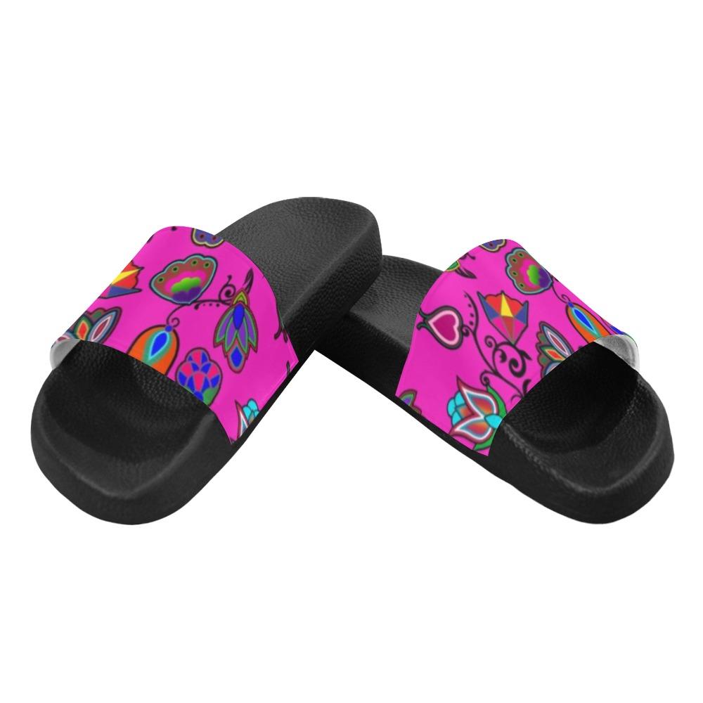 Indigenous Paisley Men's Slide Sandals (Model 057) Men's Slide Sandals (057) e-joyer 